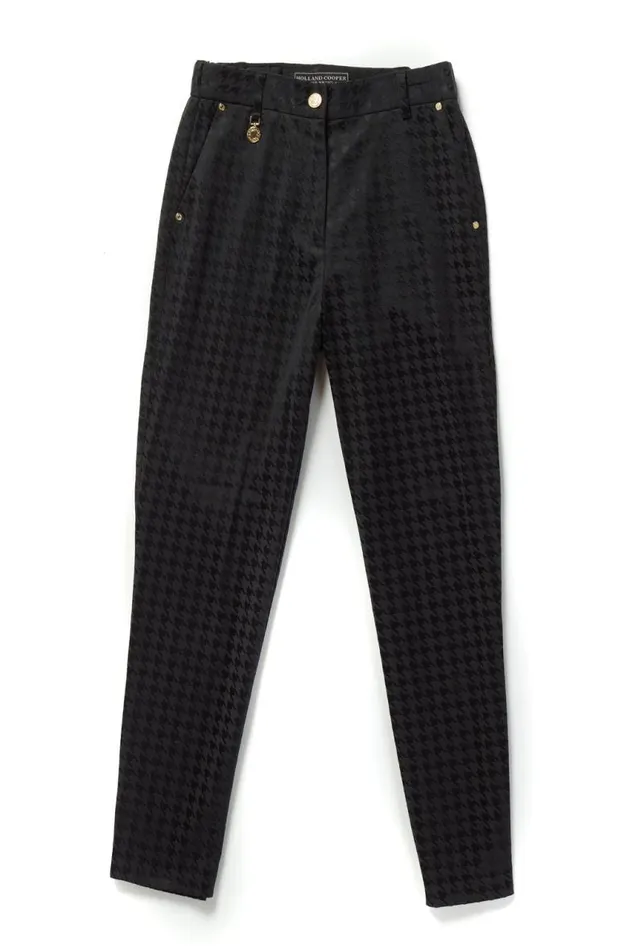 Women Trousers Holland Cooper Bexley Tailored Trouser Houndstooth Jacquard Women Trousers Holland Cooper Bexley Tailored Trouser Houndstooth Jacquard