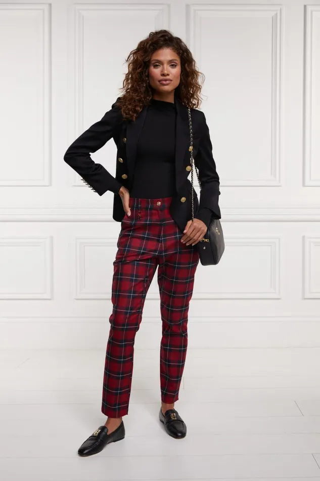 Women Trousers Holland Cooper Charlton Trousers Red Tartan Women Trousers Holland Cooper Charlton Trousers Red Tartan