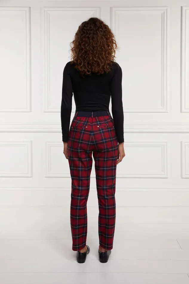Women Trousers Holland Cooper Charlton Trousers Red Tartan Women Trousers Holland Cooper Charlton Trousers Red Tartan