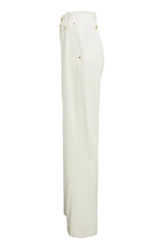 Women Trousers Holland Cooper High Waisted Straight Trouser Ivory Women Trousers Holland Cooper High Waisted Straight Trouser Ivory