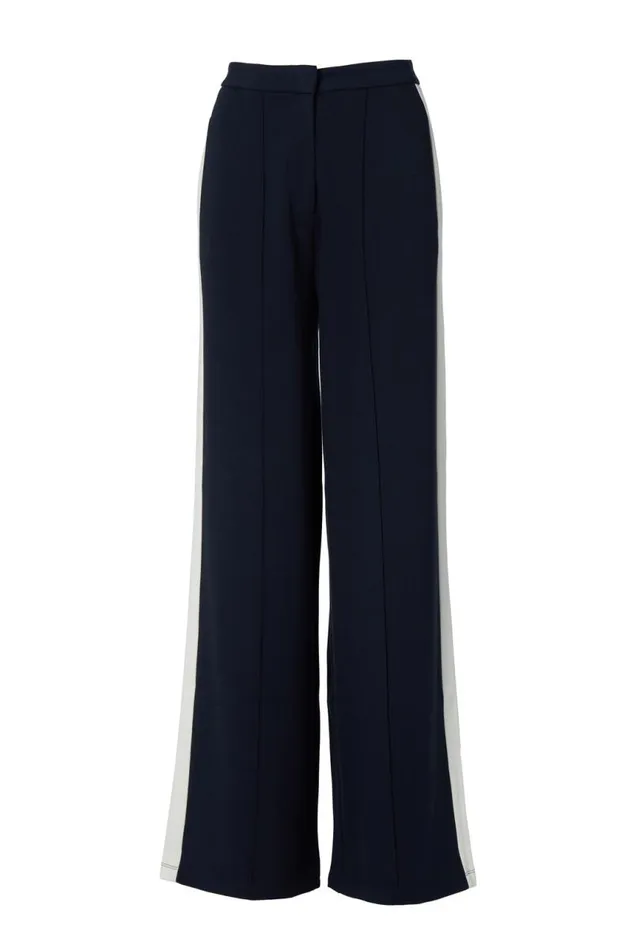 Women Trousers Holland Cooper Wide Leg Pant Ink Navy Women Trousers Holland Cooper Wide Leg Pant Ink Navy