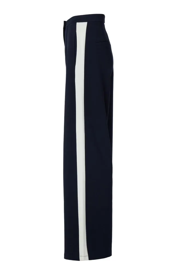 Women Trousers Holland Cooper Wide Leg Pant Ink Navy Women Trousers Holland Cooper Wide Leg Pant Ink Navy