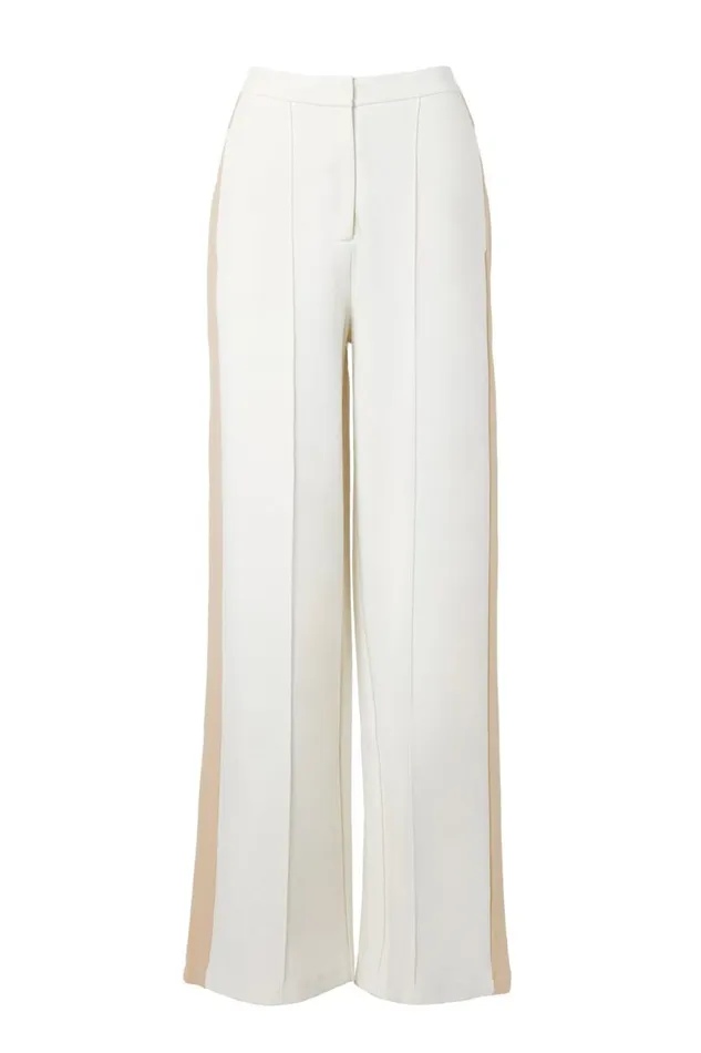 Women Trousers Holland Cooper Wide Leg Pant Natural Women Trousers Holland Cooper Wide Leg Pant Natural