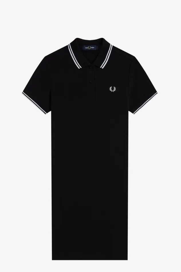 Women Twin Tipped Dress Black Fred Perry Dresses