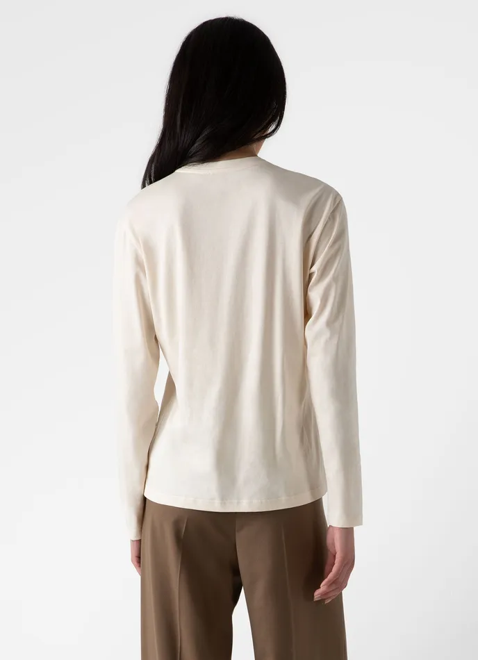 Women ussunspel Long Sleeve Boy Fit Tshirt Undyed Tshirts and Tops Women ussunspel Long Sleeve Boy Fit Tshirt Undyed Tshirts and Tops