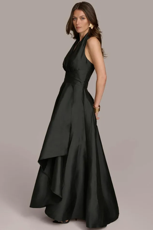 Women VNECK DRAPED GOWN Black Donna Karan New York Dresses And Jumpsuits Women VNECK DRAPED GOWN Black Donna Karan New York Dresses And Jumpsuits