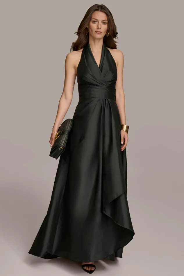 Women VNECK DRAPED GOWN Black Donna Karan New York Dresses And Jumpsuits Women VNECK DRAPED GOWN Black Donna Karan New York Dresses And Jumpsuits