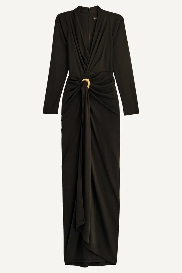 Women V NECK GOWN Black Donna Karan New York Dresses And Jumpsuits Women V NECK GOWN Black Donna Karan New York Dresses And Jumpsuits