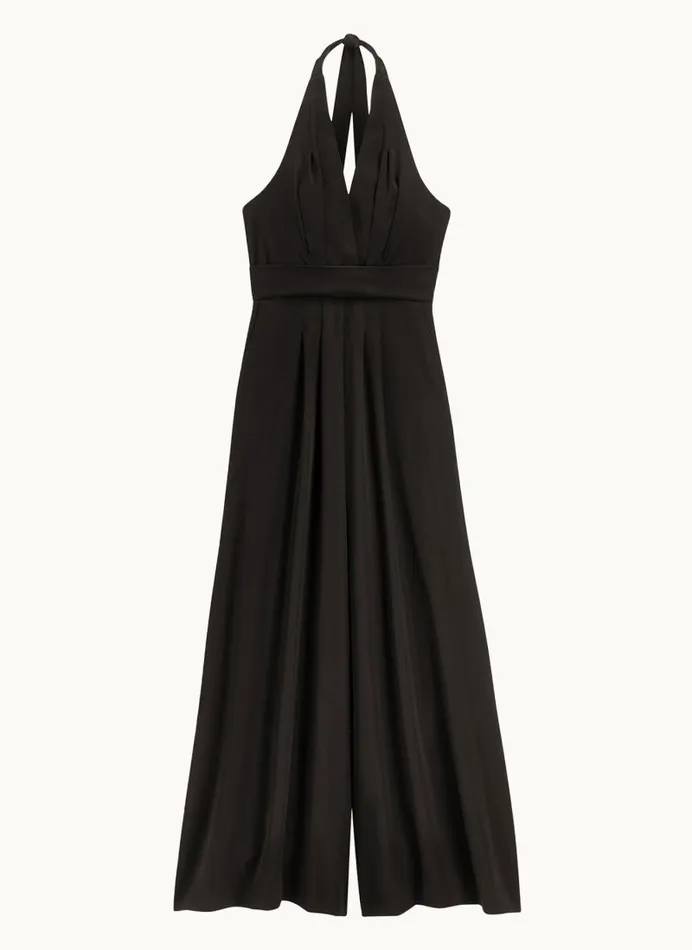 Women V NECK JUMPSUIT Black Donna Karan New York Dresses And Jumpsuits Women V NECK JUMPSUIT Black Donna Karan New York Dresses And Jumpsuits