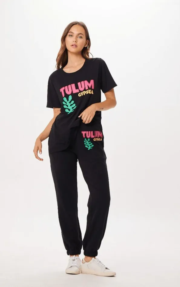 Women Vintage Havana Joggers Black Tulum Jet Setter Surf Wash Jogger Black