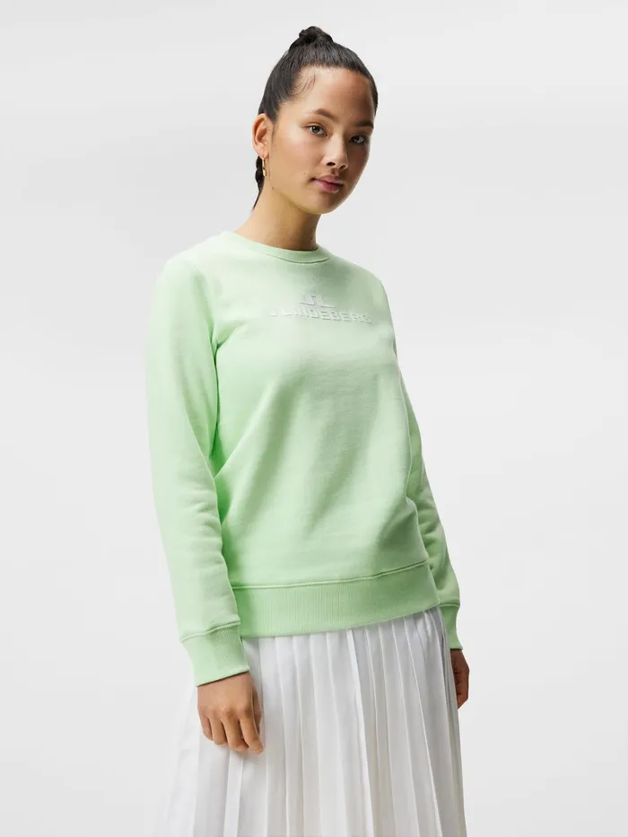 Women W Alpha Crew Neck Patina Green JLindeberg Sweaters
