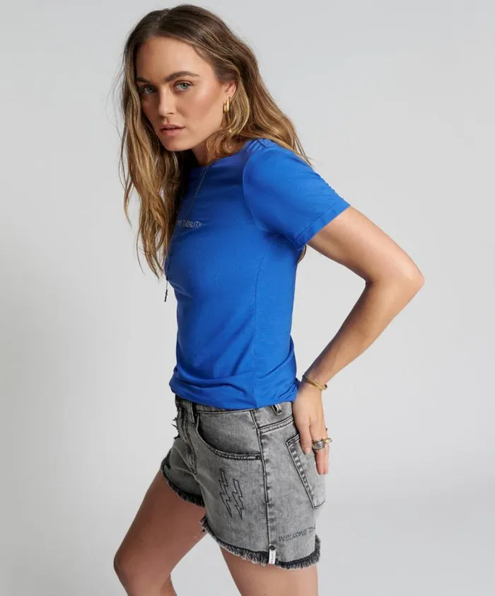 Women WELCOME TO REALITY FITTED TEE One Teaspoon Tees and Tanks Women WELCOME TO REALITY FITTED TEE One Teaspoon Tees and Tanks