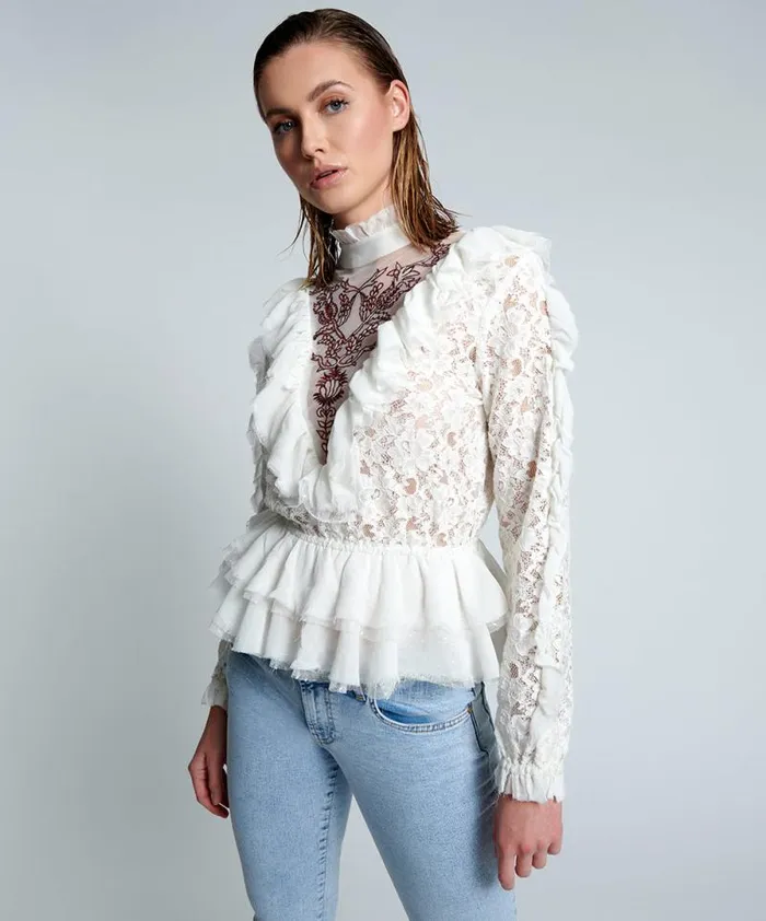 Women WHITE AWAKENED SPIRIT TOP One Teaspoon Tops