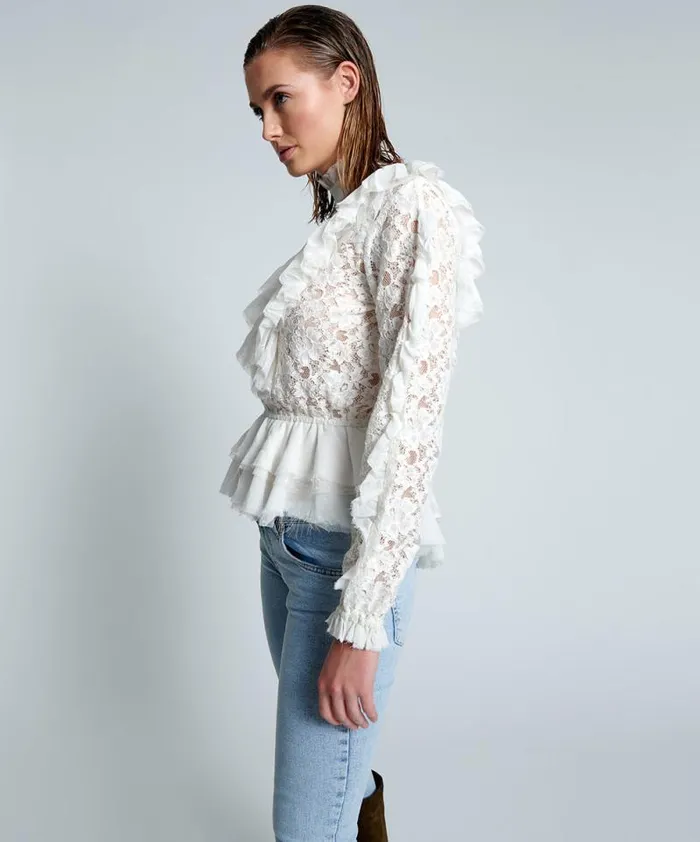 Women WHITE AWAKENED SPIRIT TOP One Teaspoon Tops