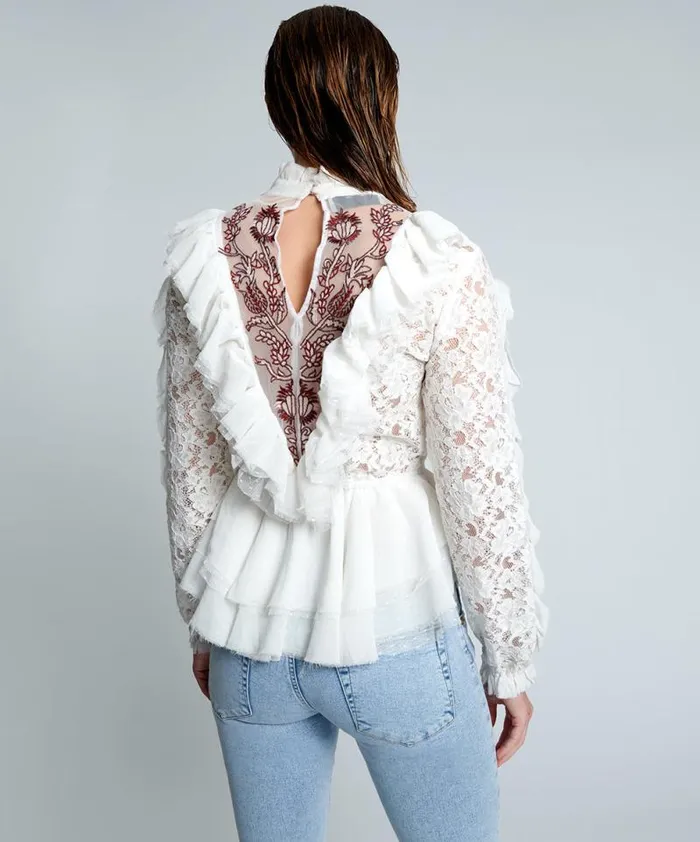 Women WHITE AWAKENED SPIRIT TOP One Teaspoon Tops