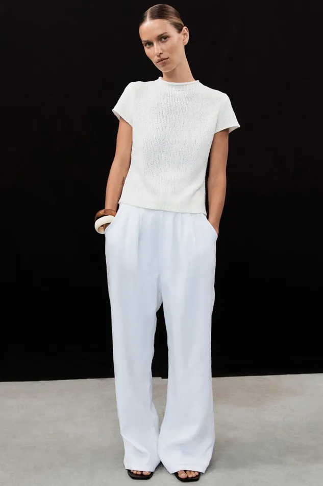 Women White Tops DISSH LEO OFF WHITE KNIT TOP