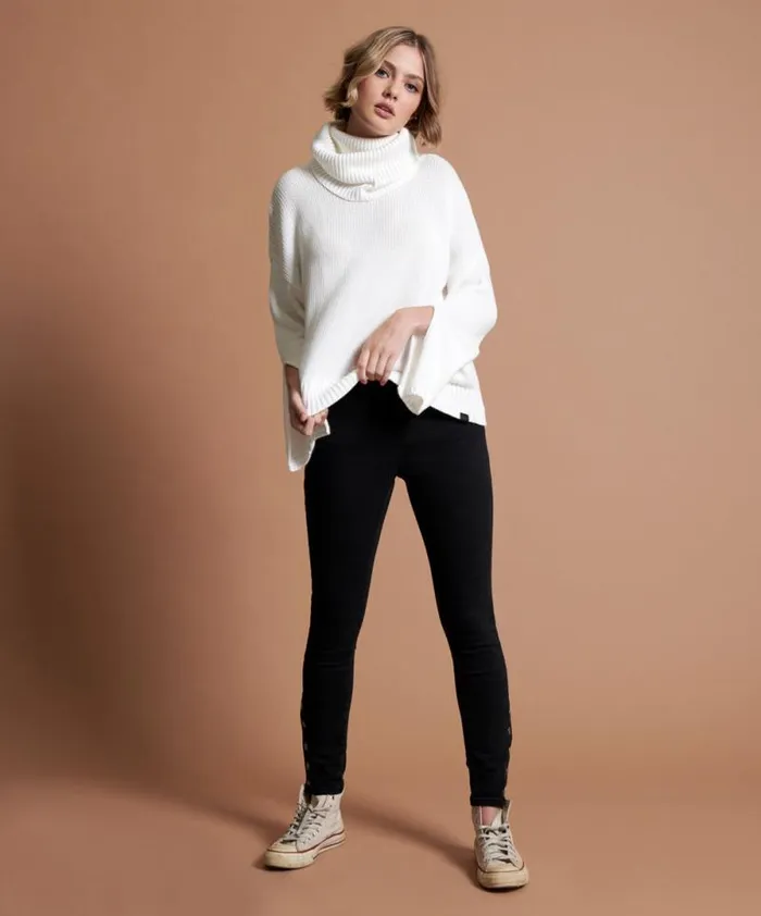 Women WINONA BACKLESS SWEATER WHITE One Teaspoon Knitwear