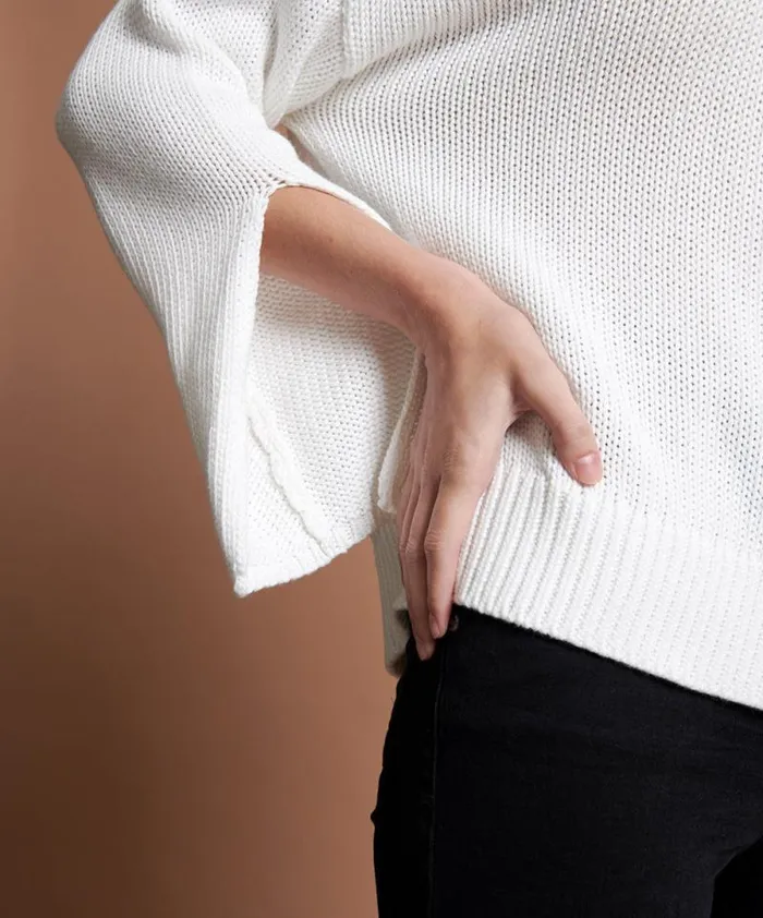 Women WINONA BACKLESS SWEATER WHITE One Teaspoon Knitwear Women WINONA BACKLESS SWEATER WHITE One Teaspoon Knitwear