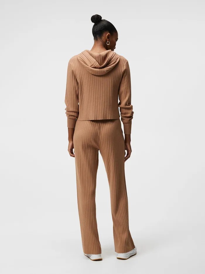 Women Zania Knitted Pant Tiger Brown JLindeberg Trousers Women Zania Knitted Pant Tiger Brown JLindeberg Trousers