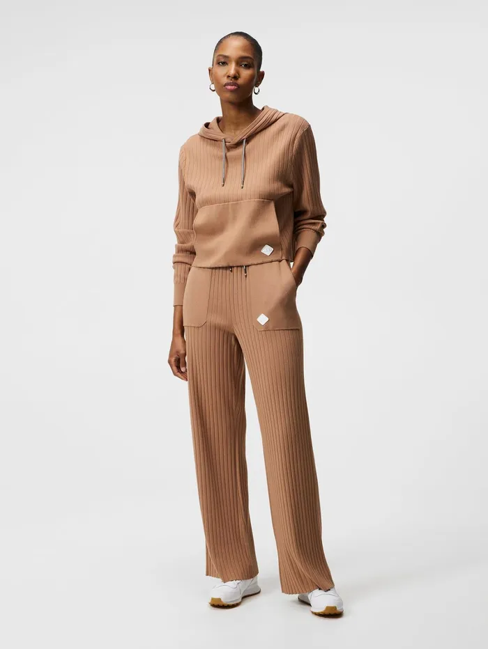 Women Zania Knitted Pant Tiger Brown JLindeberg Trousers Women Zania Knitted Pant Tiger Brown JLindeberg Trousers