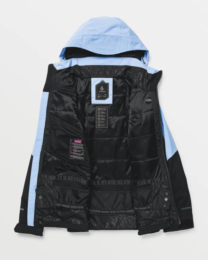 Womens 3D Stretch Gore Jacket 8211 Crystal Blue Womens Volcom Jackets