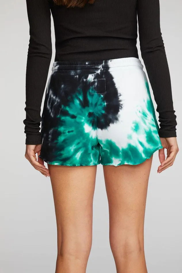 Womens Chaser Brand Bottoms Cotton Fleece Shorts With Shoestring Tie