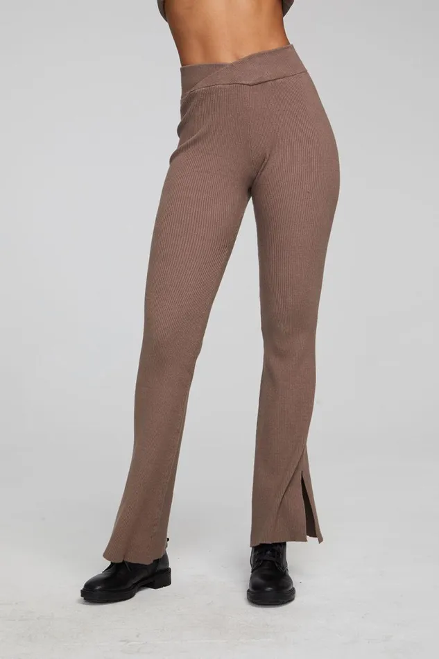 Womens Chaser Brand Bottoms Party Deep Taupe Flare Bottoms
