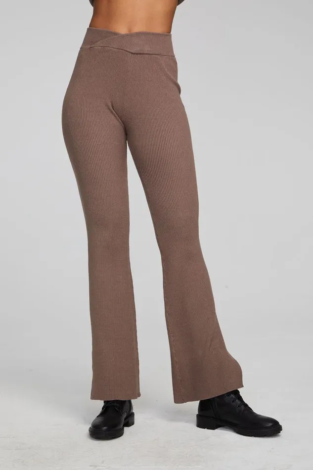 Womens Chaser Brand Bottoms Party Deep Taupe Flare Bottoms