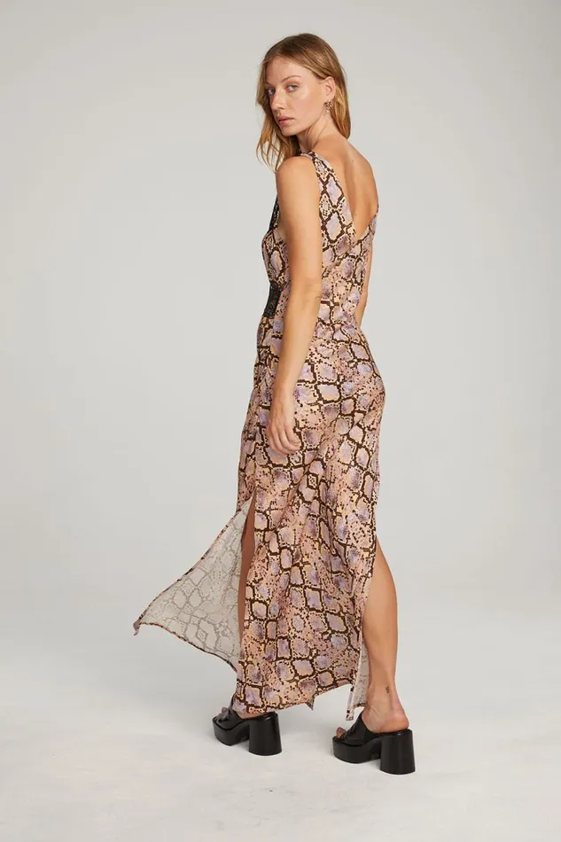 Womens Chaser Brand Dresses Belle Python Print Maxi Dress