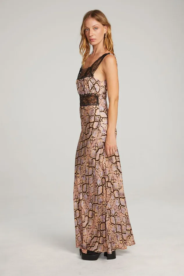 Womens Chaser Brand Dresses Belle Python Print Maxi Dress