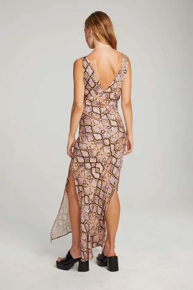 Womens Chaser Brand Dresses Belle Python Print Maxi Dress