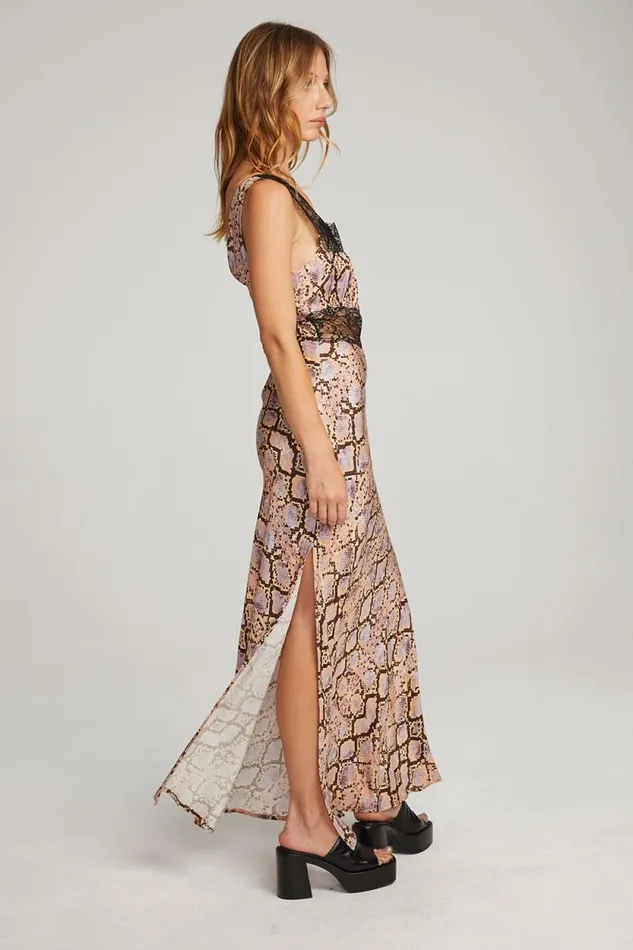 Womens Chaser Brand Dresses Belle Python Print Maxi Dress