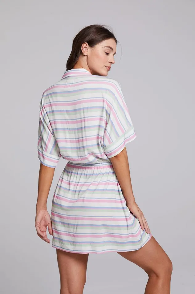 Womens Chaser Brand Dresses Carmela Positano Stripe Mini Dress