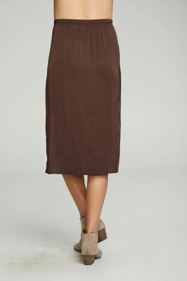 Womens Chaser Brand Dresses Side Slit Midi Skirt