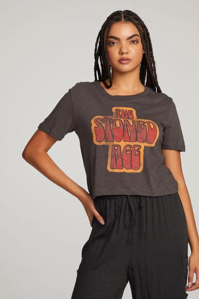Womens Chaser Brand Graphics Stoned Age Tee