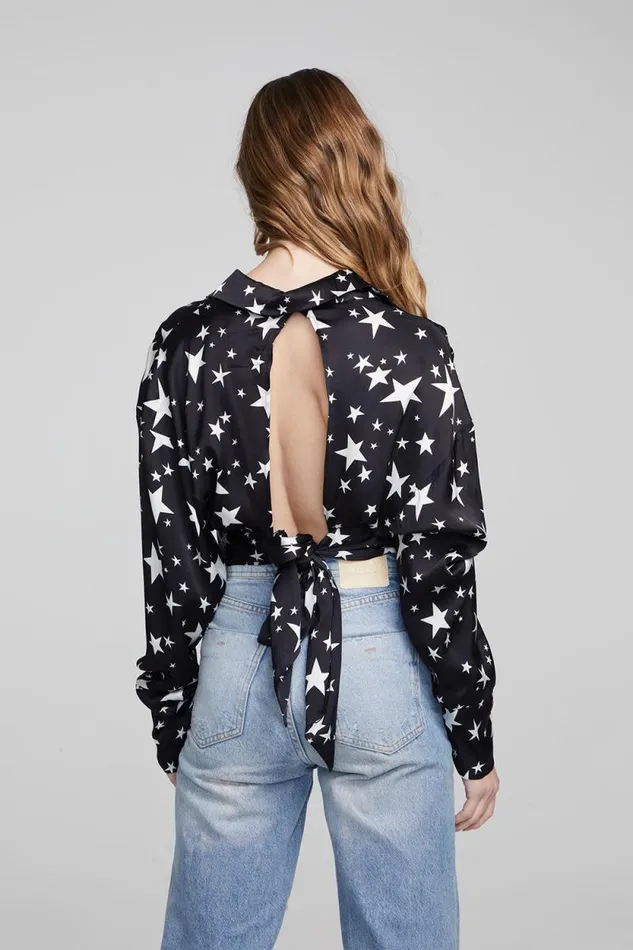 Womens Chaser Brand Loungewear Agnes Walk Of Fame Blouse