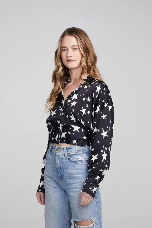 Womens Chaser Brand Loungewear Agnes Walk Of Fame Blouse