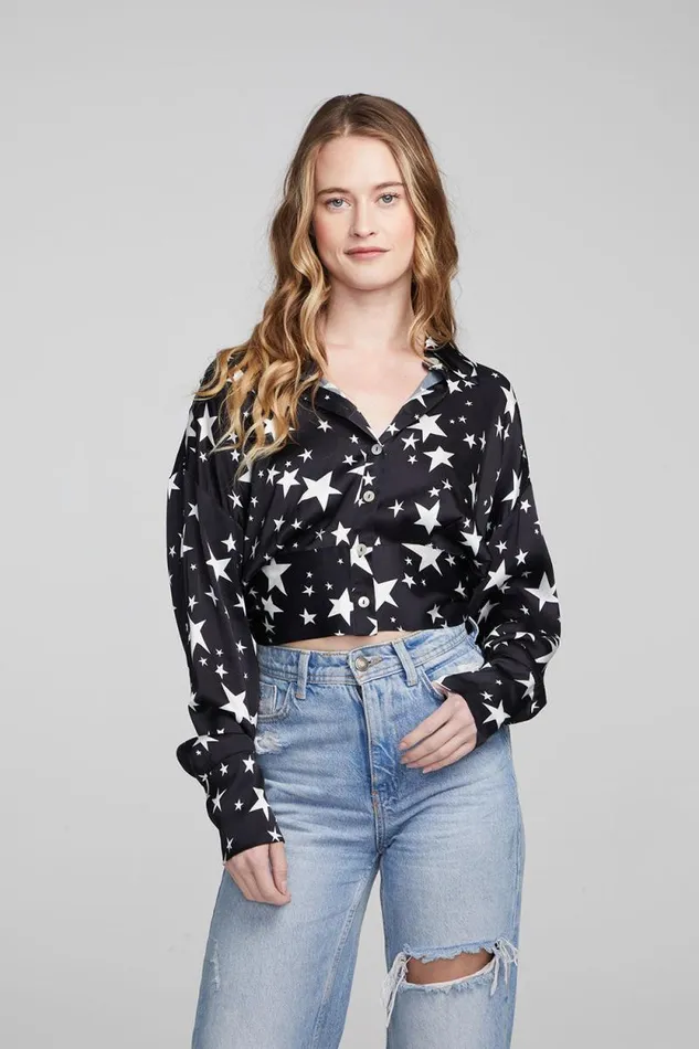 Womens Chaser Brand Loungewear Agnes Walk Of Fame Blouse