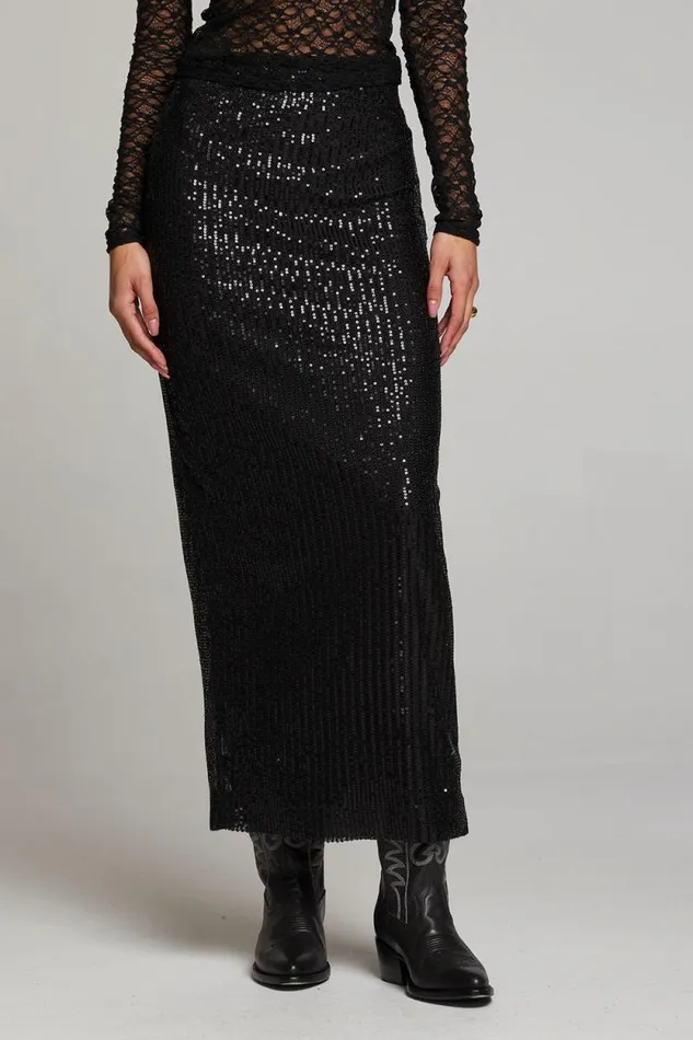 Womens Chaser Brand Loungewear Amber Licorice Midi Skirt
