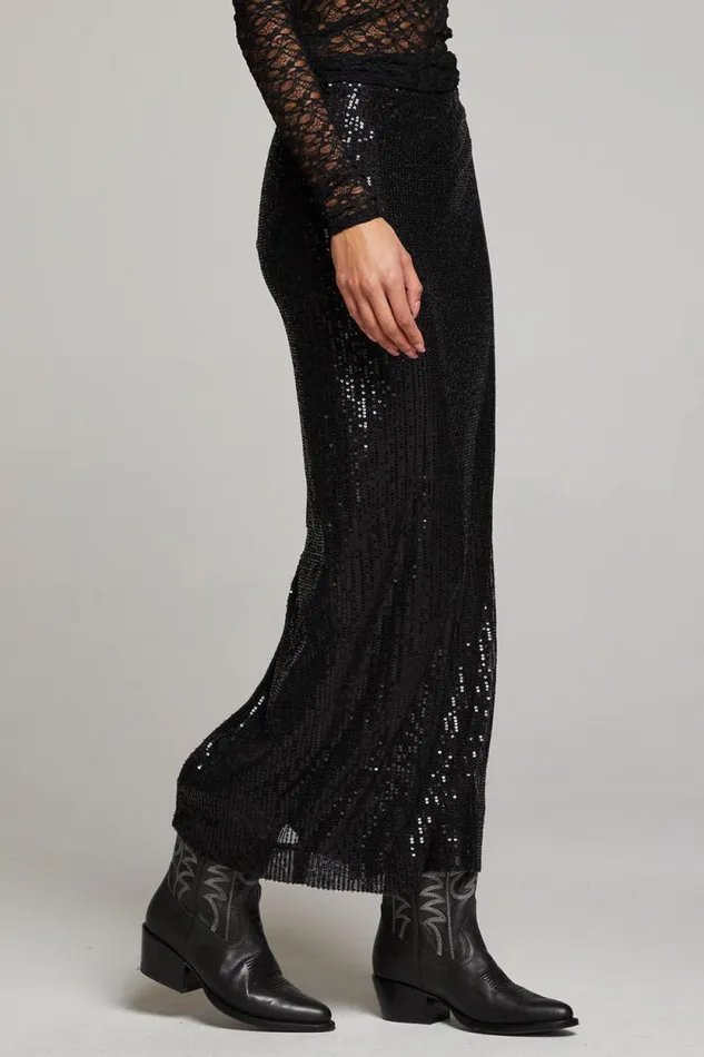 Womens Chaser Brand Loungewear Amber Licorice Midi Skirt