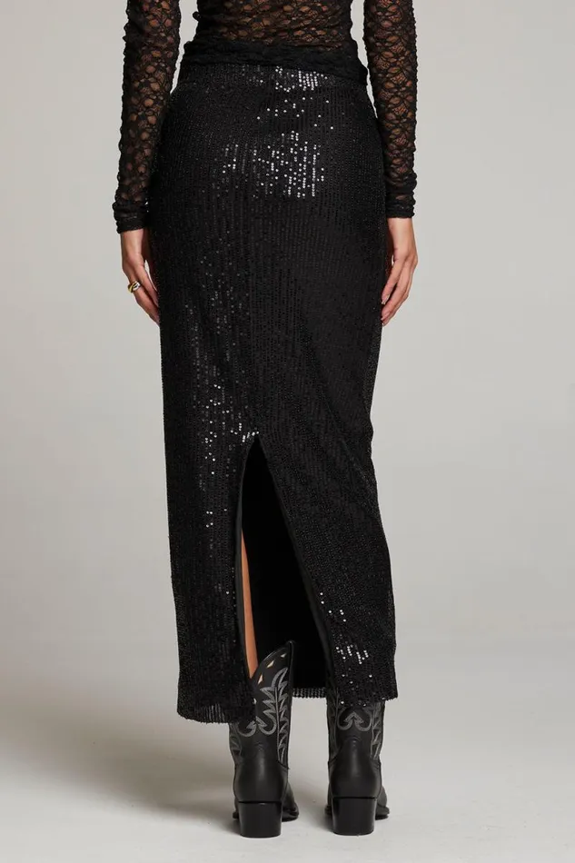 Womens Chaser Brand Loungewear Amber Licorice Midi Skirt