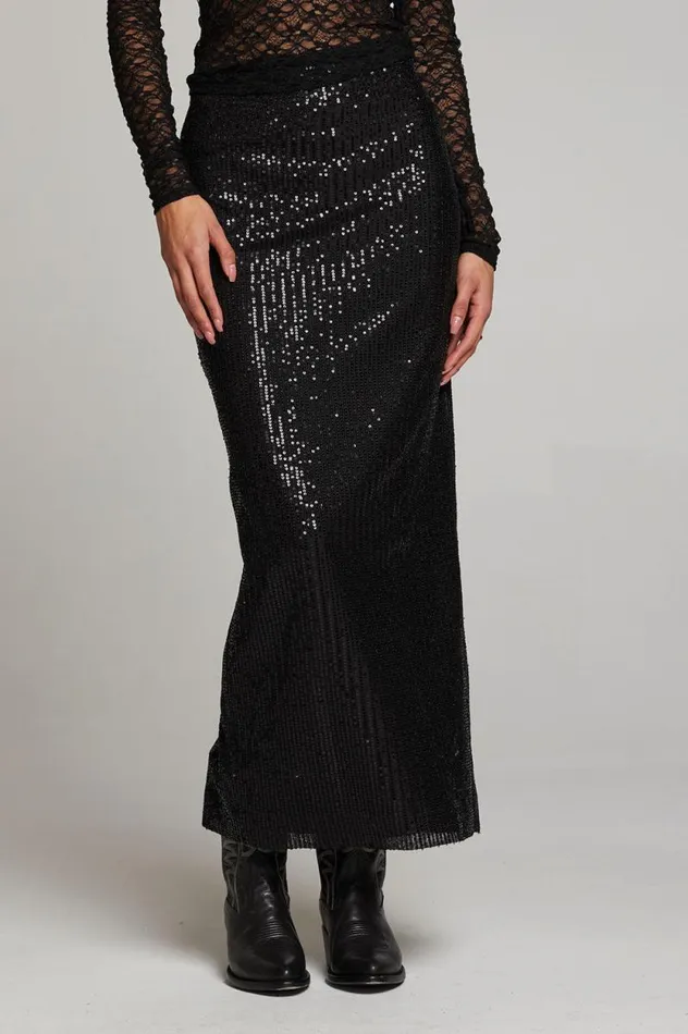 Womens Chaser Brand Loungewear Amber Licorice Midi Skirt