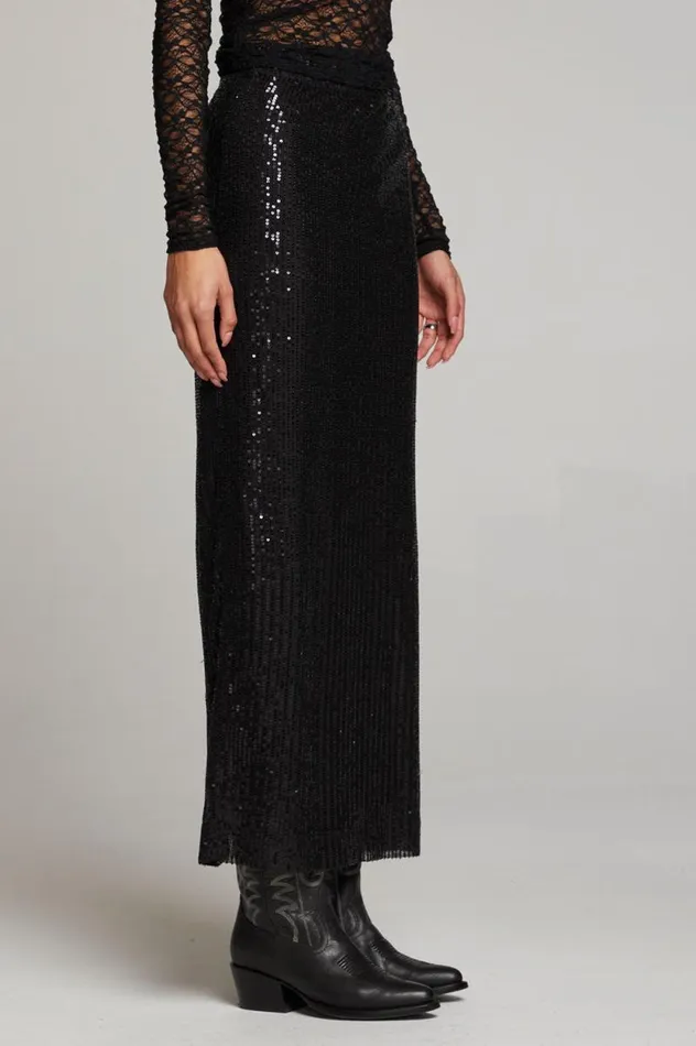 Womens Chaser Brand Loungewear Amber Licorice Midi Skirt