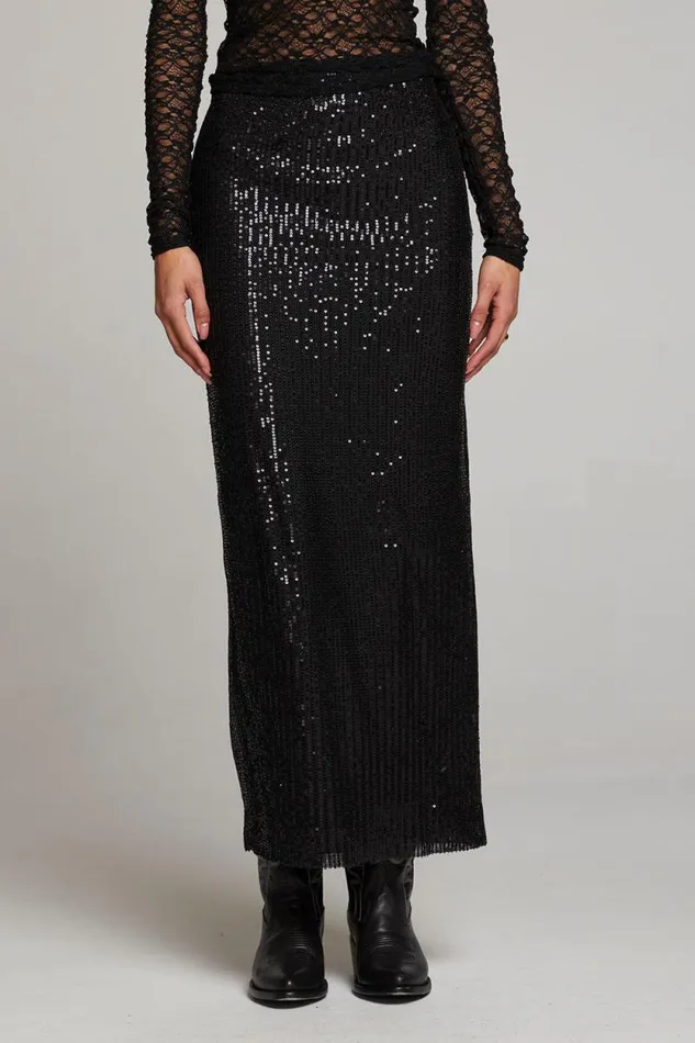 Womens Chaser Brand Loungewear Amber Licorice Midi Skirt