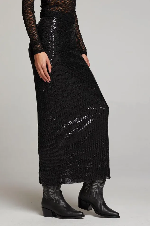 Womens Chaser Brand Loungewear Amber Licorice Midi Skirt