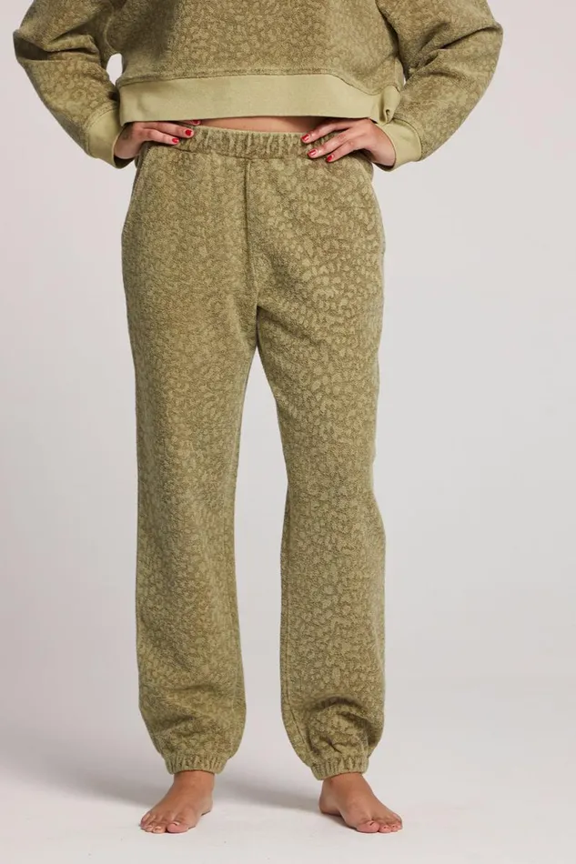 Womens Chaser Brand Loungewear Mission Leopard Joggers