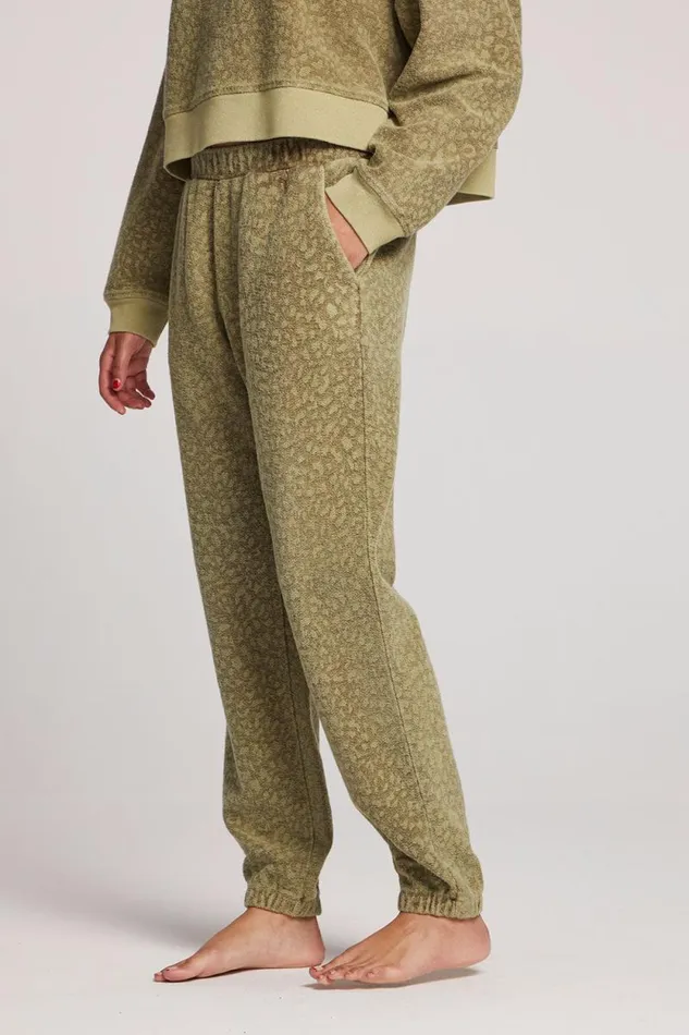Womens Chaser Brand Loungewear Mission Leopard Joggers
