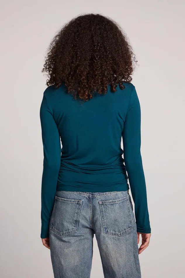 Womens Chaser Brand Loungewear Reeves Dark Sea Long Sleeve