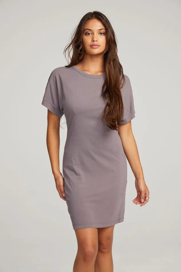 Womens Chaser Brand Loungewear Saloon Purple Sage Mini Dress