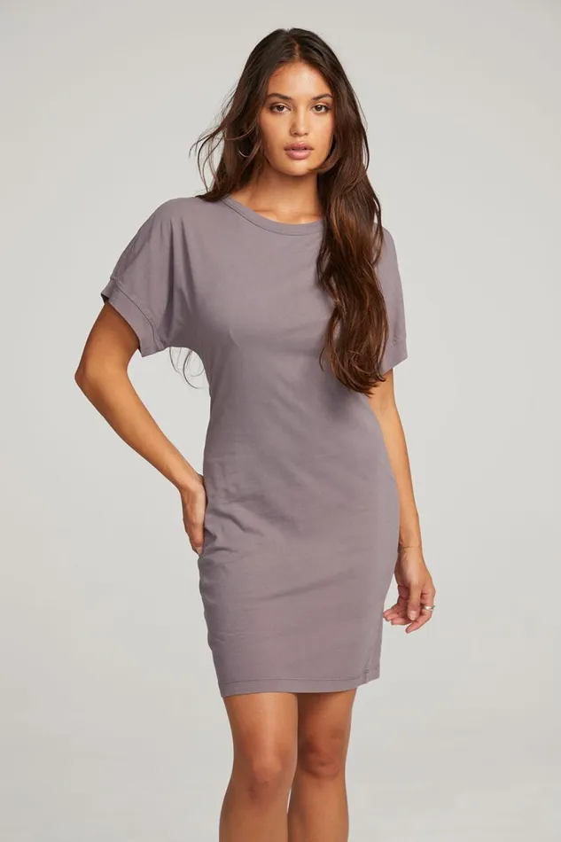 Womens Chaser Brand Loungewear Saloon Purple Sage Mini Dress